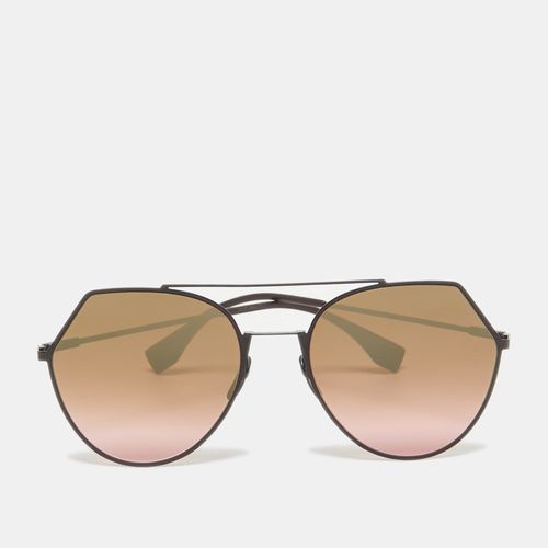 Fendi Brown FF0194/S 3YG0T Mirrored Aviator Sunglasses - Fendi - Modalova