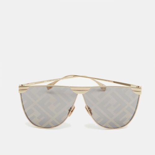 Fendi Light Grey/Gold FF046/S Fabulous Shield Sunglasses - Fendi - Modalova