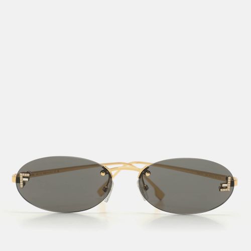 Fendi Black/Gold FF4075US FF Crystals Oval Sunglasses - Fendi - Modalova