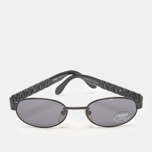 Fendi Black MOD. SL 7123 Oval Sunglasses - Fendi - Modalova