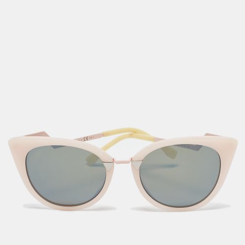 Fendi Pink/Brown Mirrored FF0118/S Cat-Eye Sunglasses - Fendi - Modalova