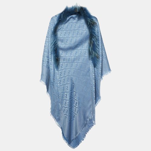 Touch of Fur FF Jacquard Silk & Wool Shawl - Fendi - Modalova