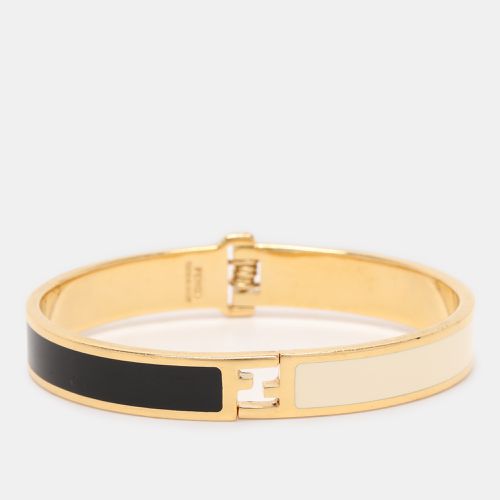 Fendi Fendista Two Tone Enamel Gold Tone Bracelet S - Fendi - Modalova