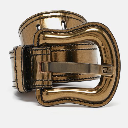 Fendi Gold Patent Leather B Buckle Belt 95CM - Fendi - Modalova