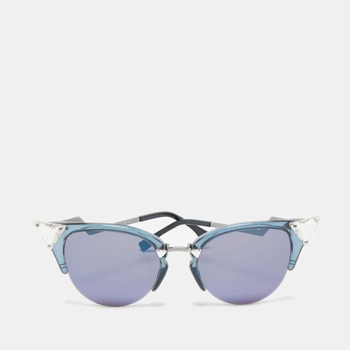 Fendi Blue/Silver FF 0042/S Crystals Cat Eye Sunglasses - Fendi - Modalova