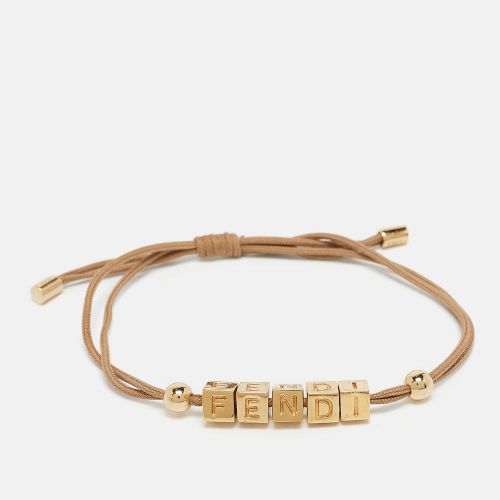 Fendi Graphy Gold Tone Cord Bracelet - Fendi - Modalova