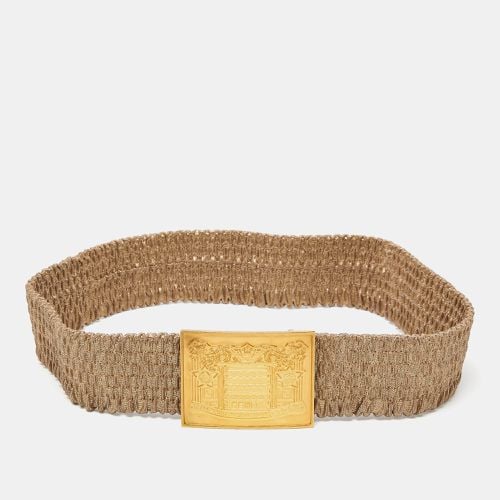 Stretch Fabric and Leather Waist Belt 75CM - Fendi - Modalova