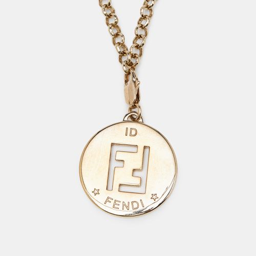 Tone FF Identification Pendant Chain Necklace - Fendi - Modalova