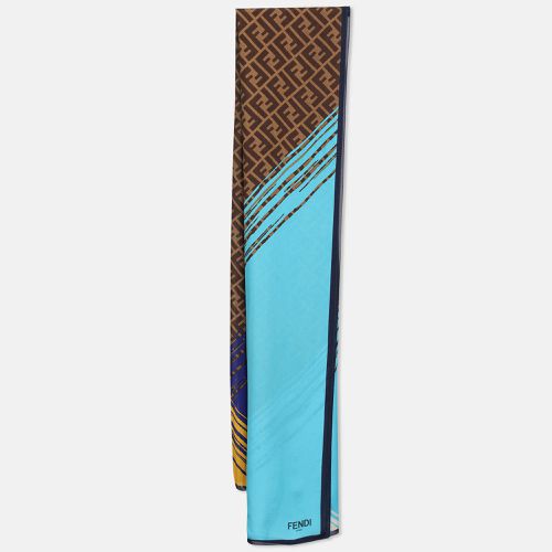 Fendi Brown/Multicolor FF Print Silk Stole - Fendi - Modalova