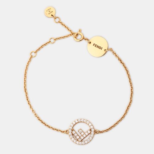 Fendi F is Fendi Crystal Gold Tone Bracelet - Fendi - Modalova