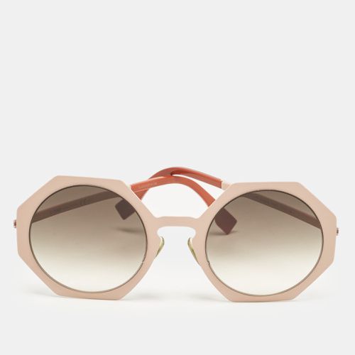 Fendi Peach/Brown Gradient FF0152/S Geometric Sunglasses - Fendi - Modalova