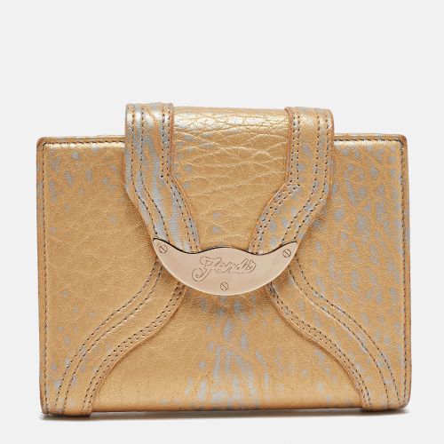 Fendi Gold Textured Leather Agenda Flap Cover - Fendi - Modalova