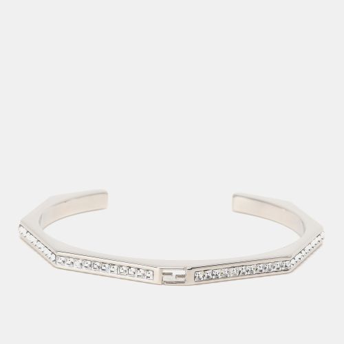 Fendi Baguette Silver Tone Open Cuff Bracelet - Fendi - Modalova
