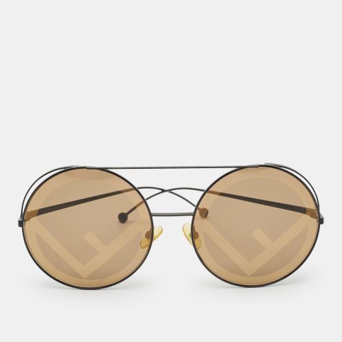Brown/ FF 0285/S Round Sunglasses - Fendi - Modalova