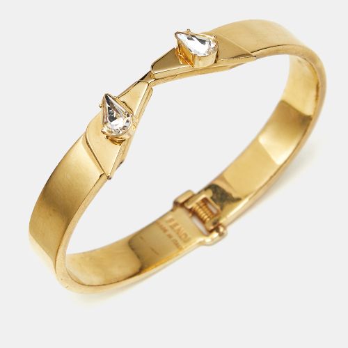 Fendi Monster Eyes Crystal Gold Tone Bracelet M - Fendi - Modalova