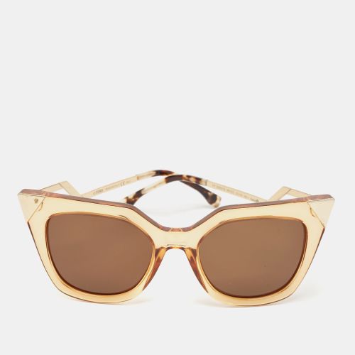 Fendi Brown/Gold FF0060/S Iridia Cat Eye Sunglasses - Fendi - Modalova