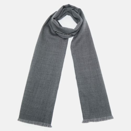 Logo Patterned Textured Wool Infinity Scarf One Size - Fendi - Modalova