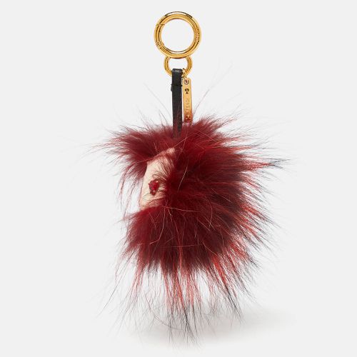 Fendi Mulitcolor Fox Fur and Leather Eye Studded Cube Monster Bag Charm - Fendi - Modalova