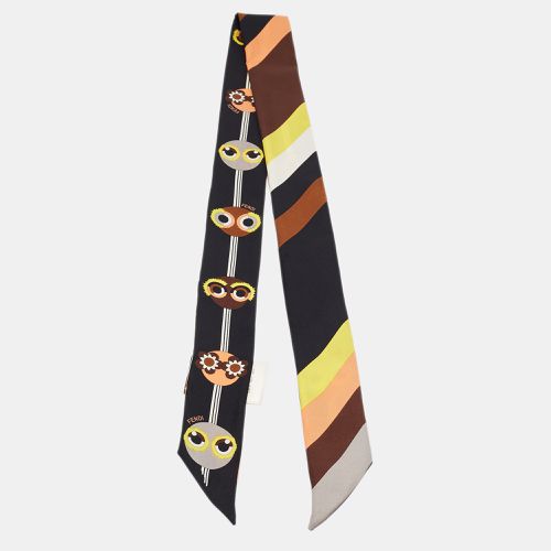 Fendi Multicolor Bugs Monster Print Silk Bandeau Scarf - Fendi - Modalova