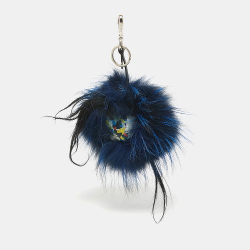 Fendi Multicolor Confetti Print Leather and Fox Fur Monster Cube Bag Charm - Fendi - Modalova