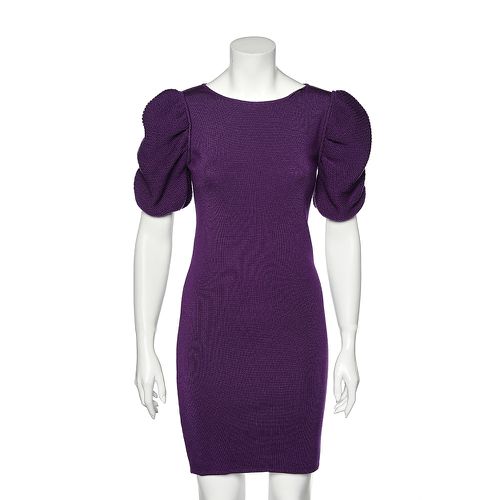 Fendi Purple Wool Puff Sleeve Dress S - Fendi - Modalova