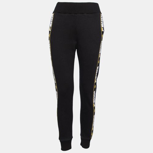 Fendi Black Cotton Logo Tape Trimmed Track Pants M - Fendi - Modalova