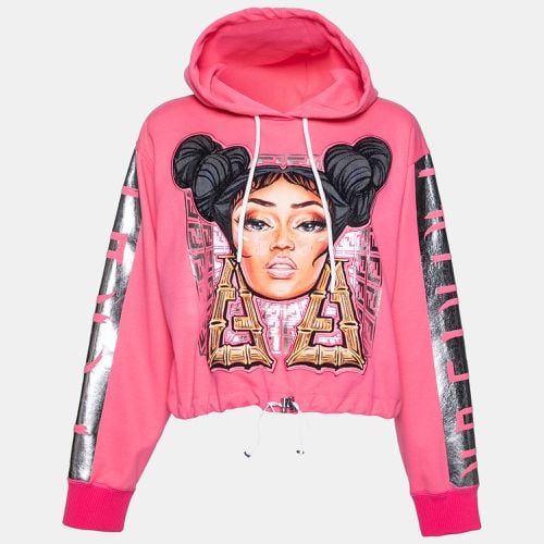 Fendi Pink Knit Nicki Minaj Printed and Embroidered Hoodie M - Fendi - Modalova