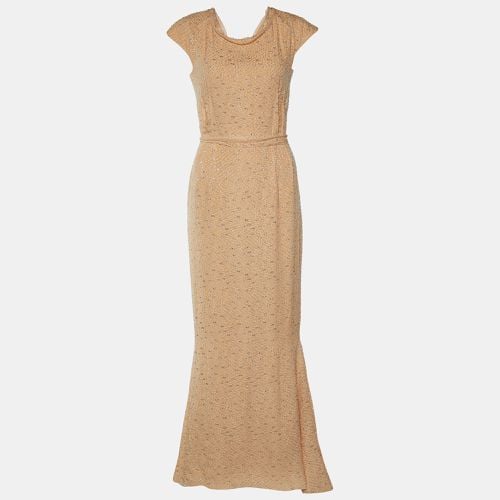 Fendi Light Orange Silk Fil Coupe Trail Gown M - Fendi - Modalova