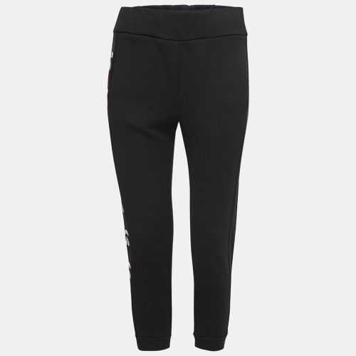 Fendi Black Cotton Karlito Stripe Detail Joggers M - Fendi - Modalova