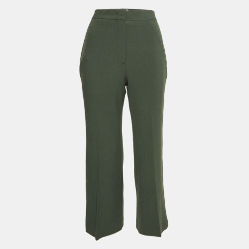 Fendi Green Gabardine Wool Blend Capri Pants S - Fendi - Modalova