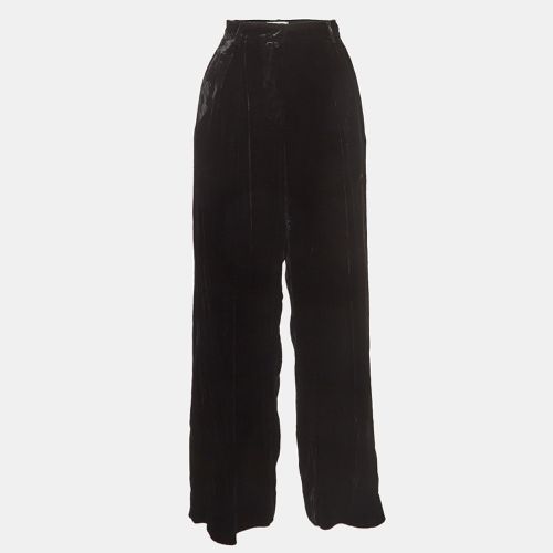 Fendi Black Velvet Loose Fit Trousers M - Fendi - Modalova