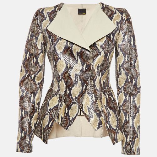 Fendi Multicolor Exotic Leather Zip-Up Jacket S - Fendi - Modalova