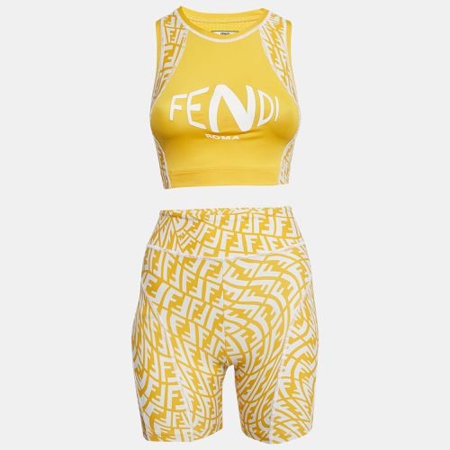 Fendi Yellow FF Vertigo Print Jersey Active Wear Set S - Fendi - Modalova