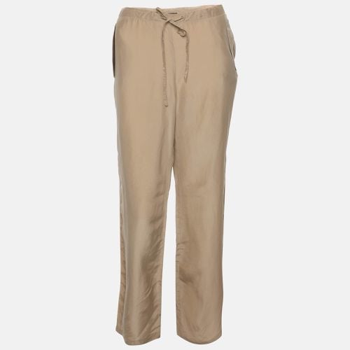 Fendi Beige Silk Trouser M - Fendi - Modalova