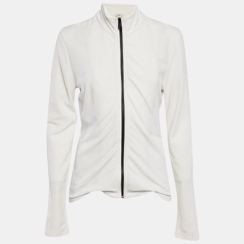 Fendi White Jersey Zip-Up Jacket M - Fendi - Modalova