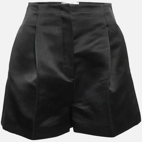 Fendi Black Satin Silk Pleated Shorts S - Fendi - Modalova