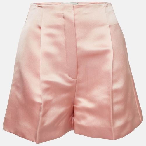 Fendi Pink Satin Silk Pleated Shorts S - Fendi - Modalova