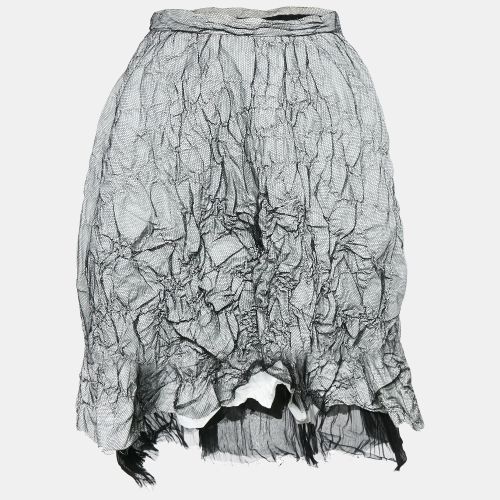 Fendi Black/White Mesh Textured Short Skirt S - Fendi - Modalova