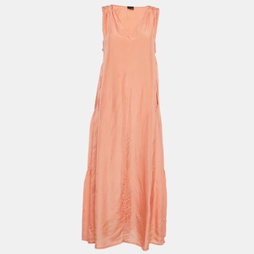 Light Silk Sleeveless Tiered Maxi Dress M - Fendi - Modalova