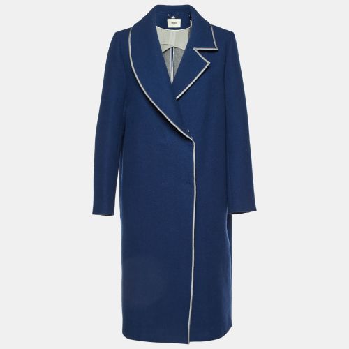 Fleece Wool Double Breasted Long Coat M - Fendi - Modalova