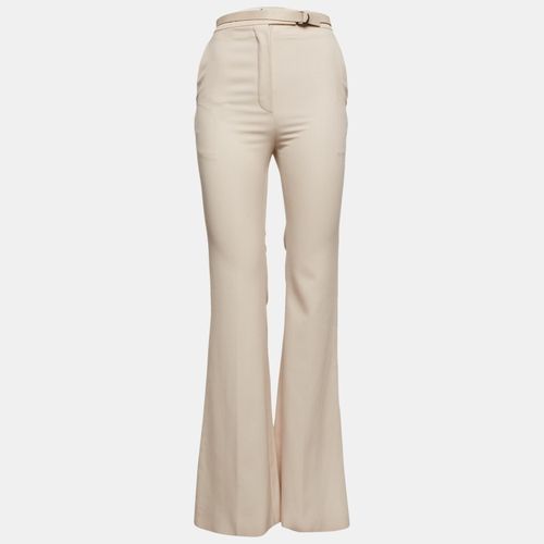 Fendi Beige Wool High Waist Flared Trousers S - Fendi - Modalova