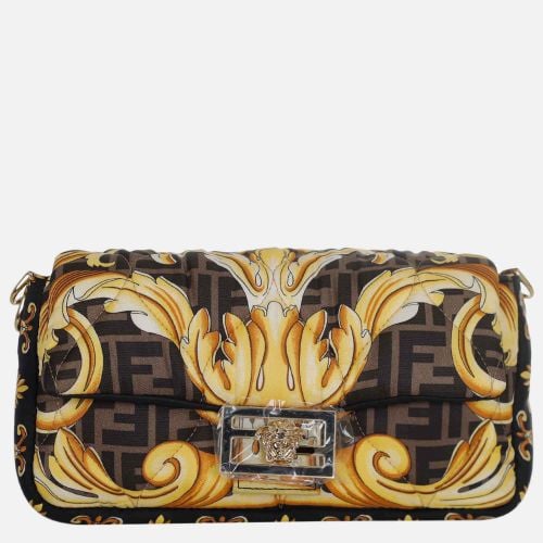 Fendi x Versace Brown/ Gold Fendace Baguette Bag - Fendi - Modalova