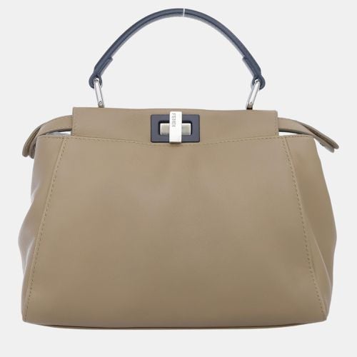 Fendi Leather Mini Peekaboo Satchel Bag - Fendi - Modalova