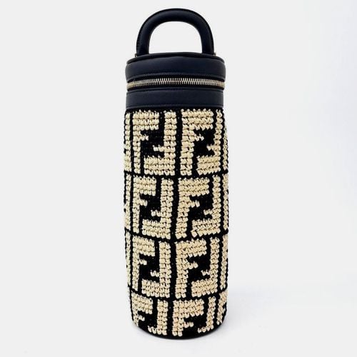 Fendi FF raffia flask holder shoulder bag - Fendi - Modalova