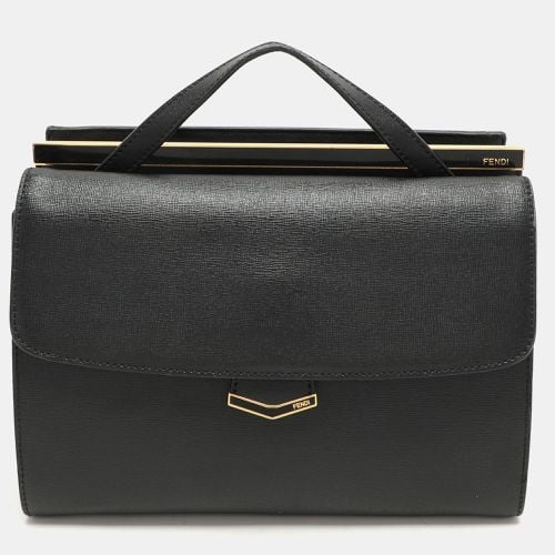 Fendi Black Leather Small Demi Jour Top Handle Bag - Fendi - Modalova