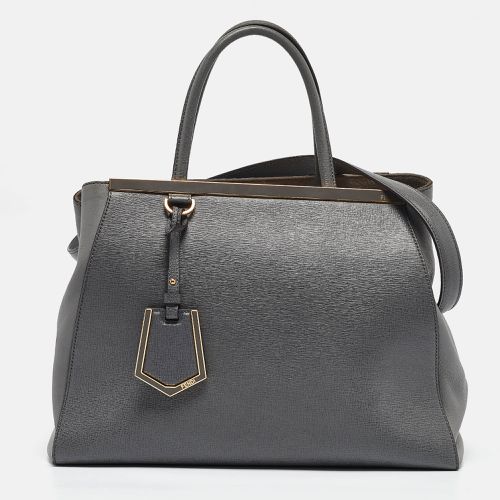 Fendi Two Tone Grey Leather Medium 2Jours Tote - Fendi - Modalova