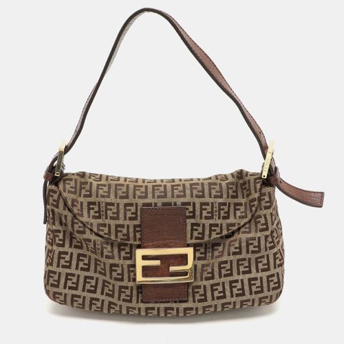 Fendi Beige/Brown FF Zucca Canvas Forever Baguette Shoulder Bag - Fendi - Modalova