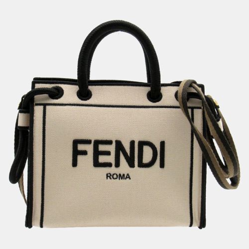 Fendi Canvas Beige Black shoulder bag - Fendi - Modalova