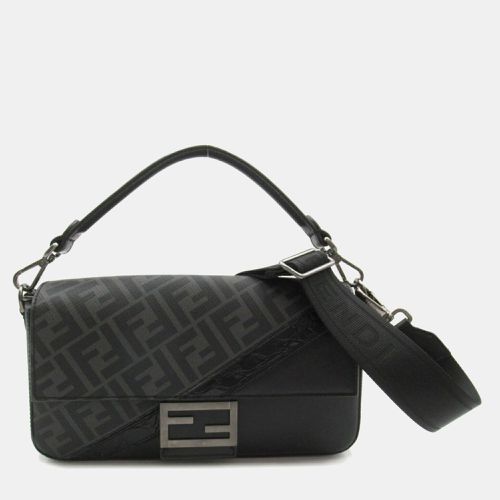 Fendi coated canvas leather black shoulder bag - Fendi - Modalova