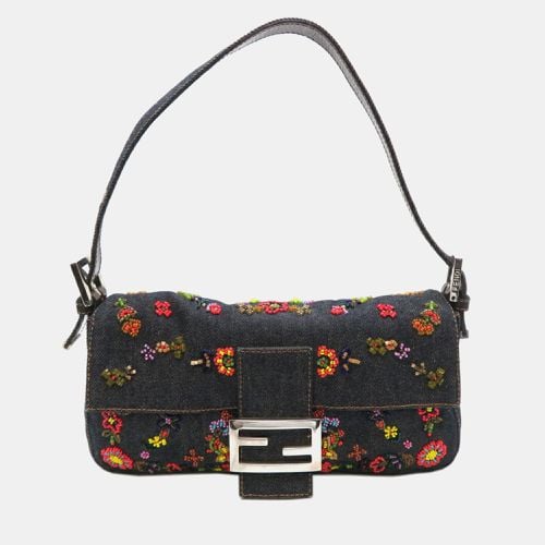 Fendi Denim Indigo Blue Mamma Bucket Beads Multicolor Shoulder Bag - Fendi - Modalova